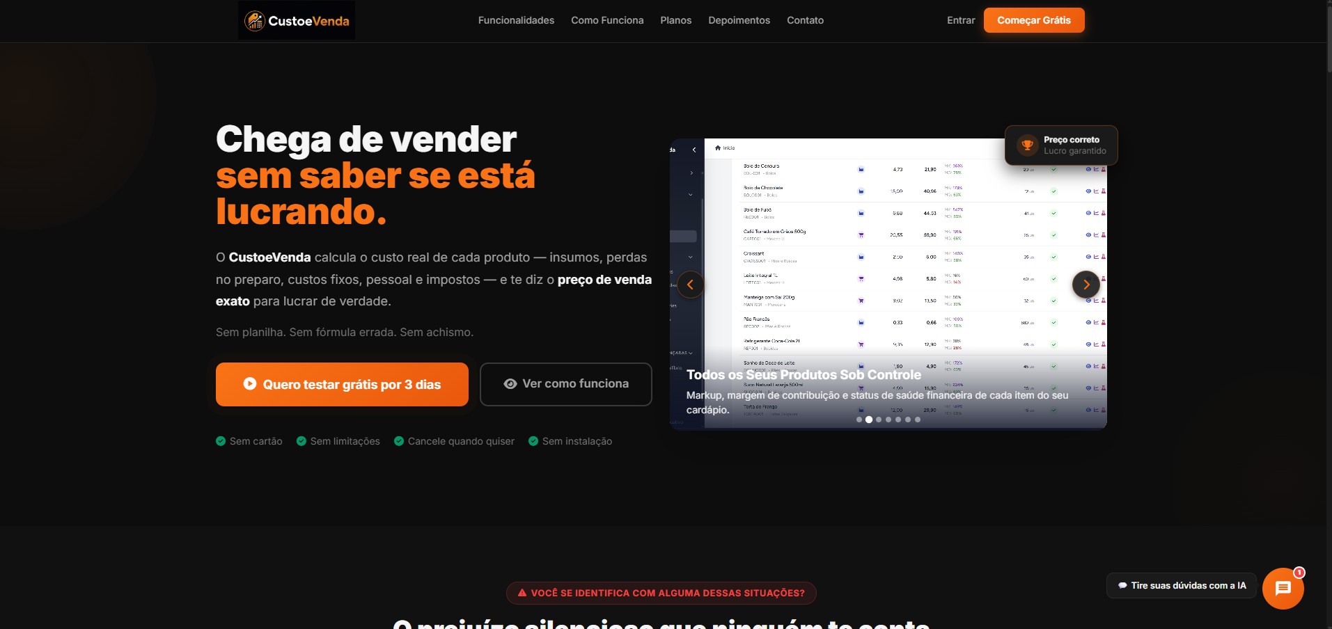 CustoeVenda